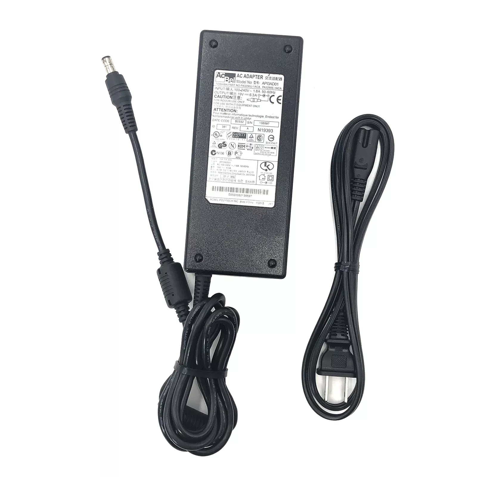 *Brand NEW*Genuine AcBel API3AD01 19V 6.3A 120W AC Adapter Power Supply *Brand NEW*Genuine AcBel API3AD01 19V 6.3A 120W AC Adapter Power Supply